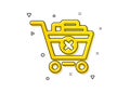 Remove Shopping cart icon. Online buying. Vector