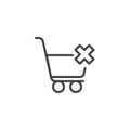 Remove shopping cart line icon