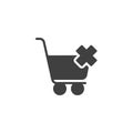 Remove shopping cart vector icon Royalty Free Stock Photo