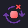 Remove spinning effect flat gradient fill ui icon for dark theme