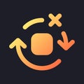 Remove spinning effect orange solid gradient ui icon for dark theme