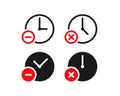 Remove time icon. Illustration vector Royalty Free Stock Photo