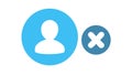 Remove User Icon for Account Deletion and Unfriending, vector design Generative AI Royalty Free Stock Photo