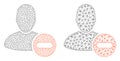 Remove User Icon - Vector Triangular Mesh Royalty Free Stock Photo