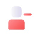 Remove user pixel perfect flat gradient color ui icon