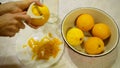 Remove zest of orange.