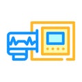 Removing cardiogram color icon vector illustration sign