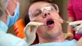 Removing dental calculus at the dentists