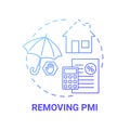 Removing PMI concept icon Royalty Free Stock Photo