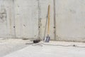 removing traces of concrete mortar from walls and ceilings, cleaning the structure with an impact drill and chisel