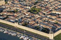 Rempart of Aigues-Mortes seen from the sky