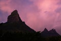 Rempart mountain at dusk, night shot, Tamarin, Mauritius