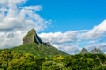 Rempart mountain and Trois Mamelles mountains in central Mauritius