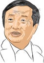 Ren Zhengfei Vector Portrait Illustration