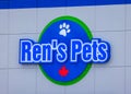 REN\'S PETS Banner at Storefront. Canadian pet specialty store. HALIFAX, NOVA SCOTIA,