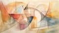 Renaissance Abstract Watercolor: Kinetic Lines And Enigmatic Compositions