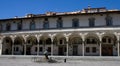 Renaissance arks of Piazza Santissima Annunziata Royalty Free Stock Photo