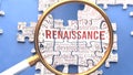 Renaissance being closely examined