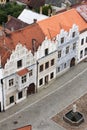 Renaissance buildings in Slavonice Royalty Free Stock Photo