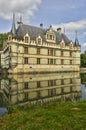 Renaissance castle of Azay le Rideau in Touraine Royalty Free Stock Photo