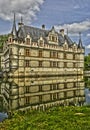 Renaissance castle of Azay le Rideau in Touraine Royalty Free Stock Photo