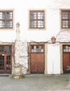 Renaissance courtyard with stone stanchion