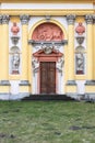 Renaissance door in Wilanow Palace in Warsaw Royalty Free Stock Photo