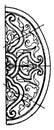 Renaissance Elliptic Panel is a decorated pattern, vintage engraving