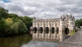 Chateau de Chenonceau, overlooking the River Cher at Chenonceaux in the Loire Valley, France. Royalty Free Stock Photo