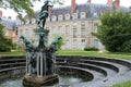 renaissance fountain (diane the huntress) in the gardens of the castle of fontainebleau (france) Royalty Free Stock Photo