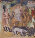 Fresco in San Gimignano - Abraham and Lot