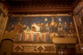 Fresco Allegory of the Good Government, Lorenzetti, Council Room Sala dei Nove, Palazzo pubblico, Siena, Tuscany, Italy Royalty Free Stock Photo