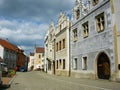 Renaissance houses in Slavonice, Czech republic Royalty Free Stock Photo