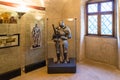 The renaissance knight plate armor at the Orava Castle. Oravsky Podzamok, Slovakia, 21 July 2022