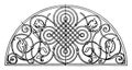 Renaissance Lunette Panel is a German design made out of wrought-iron, vintage engraving