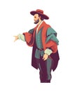 renaissance man wearing red hat