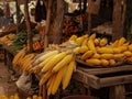 A renaissance market overflows with maize, symbolizing the elasticity of natures bounty