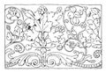 Renaissance Ornament Vine is a frieze design, vintage engraving
