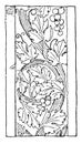 Renaissance Ornament Vine was used as a design on an Italian pilaster, vintage engraving