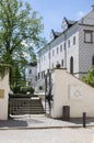 Renaissance palace in Pardubice, historic beautiful chateau with public gardens during summer season Royalty Free Stock Photo