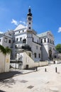 Renaissance palace in Pardubice, historic beautiful chateau, sunny and blue sky Royalty Free Stock Photo