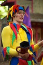 Renaissance Performer - Court Jester Royalty Free Stock Photo