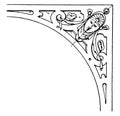 Renaissance Spanrail Panel is a strapwork design, vintage engraving Royalty Free Stock Photo