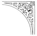 Renaissance Spanrail Panel was designed by Dutch architect, vintage engraving