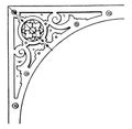 Renaissance Spanrail Panel was designed by Dutch architect Vredman de Vries, vintage engraving