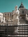 Renaissance statues of the saints sculpted in white marble in Palermo