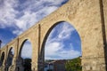 Renaissance style Los Arcos aqueduct in Teruel, Aragon, Spain Royalty Free Stock Photo