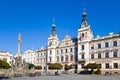 Renaissance town hall and Marian column, Pardubice, East Bohemia, Czech republic