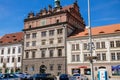 Renaissance Town Hall on the Republic Square in the center of Plzen in sunny day. The seat of the city council. Pilsen, Western Royalty Free Stock Photo