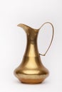 Renaissance wine brass carafe on the white background